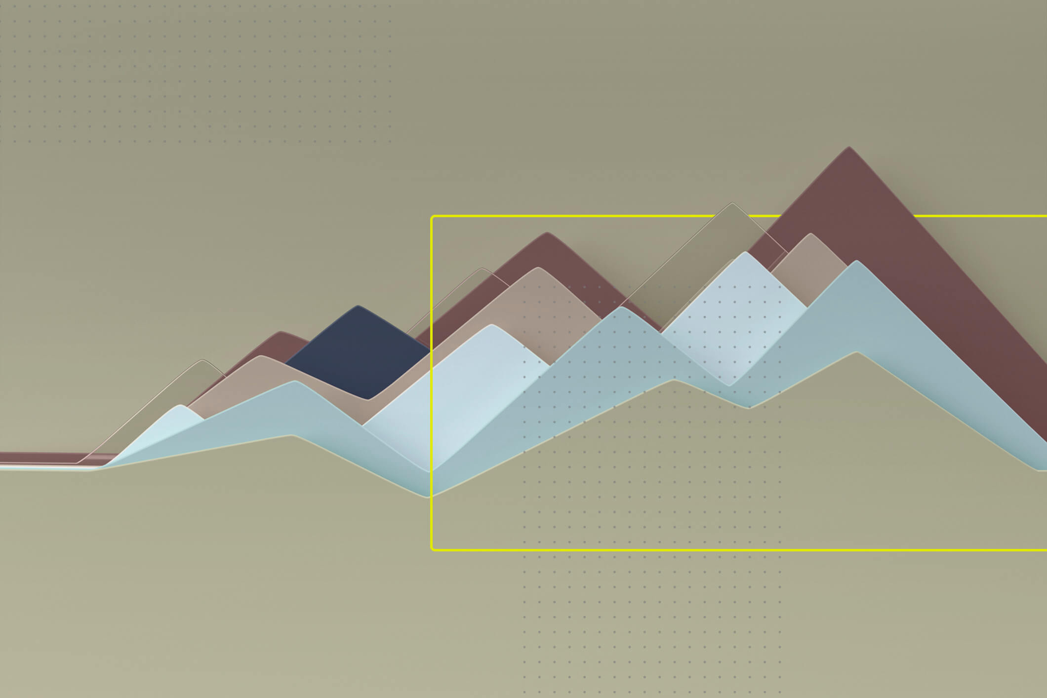 Una gráfica minimalista con diferentes indicadores que muestran altibajos de los valores en los mercados.